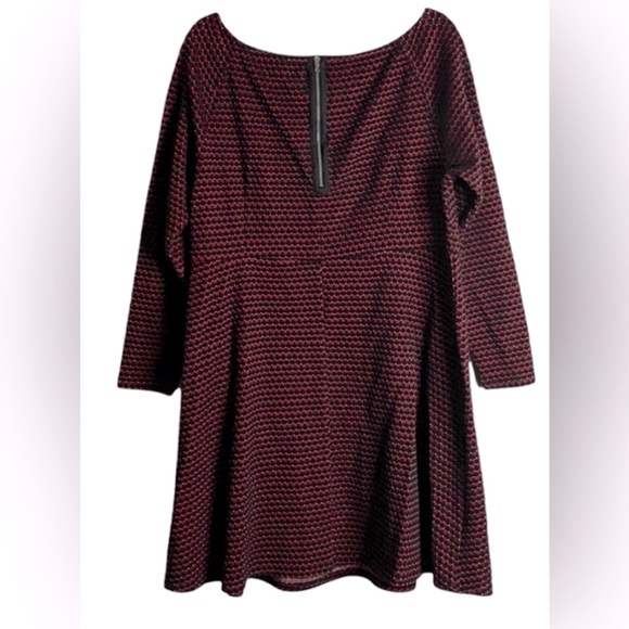 2X Love & Legend Skater Dress with Boat Neck and Exposed Zipper Detail - Picture 16 of 17